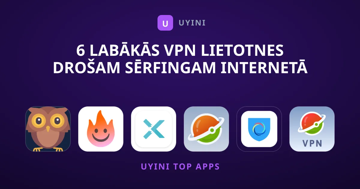 6 Labākās VPN Lietotnes Drošam Sērfingam Internetā